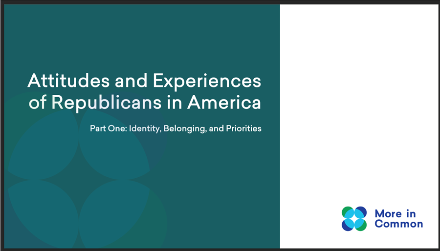 Attitudes and Experiences of Republicans in America – Part One: Identity, Belonging, and Priorities
