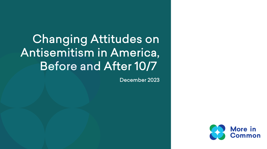 Changing Attitudes on Antisemitism in America, Before and After 10/7