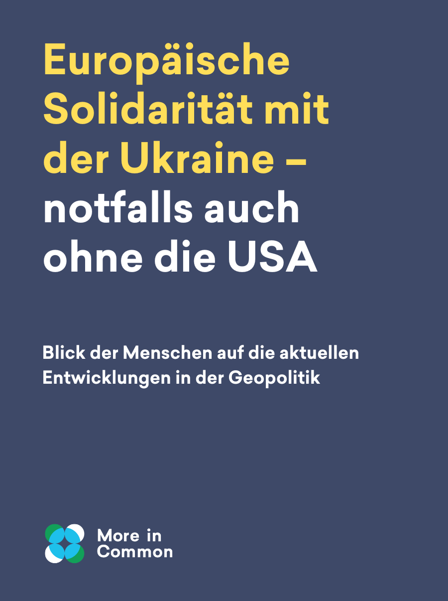 European solidarity with Ukraine – even without the USA if necessary