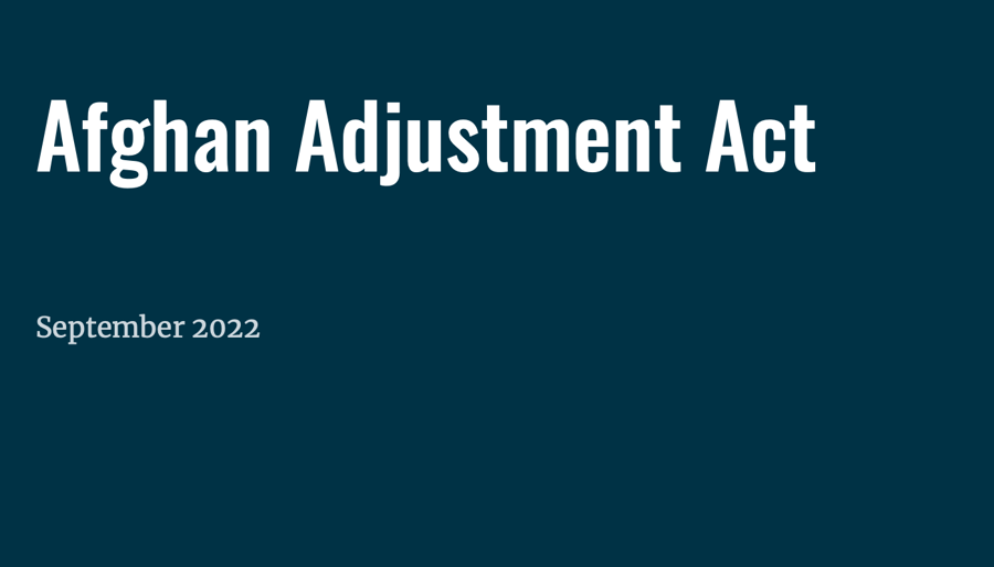 Afghan Adjustment Act